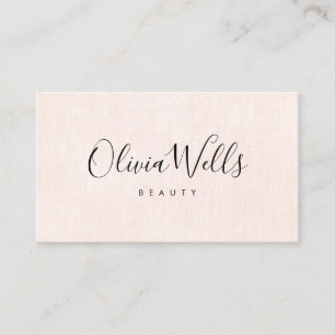 Elegant Rosa Calligraphy Social Media Icons Visitkort