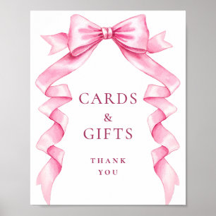 Elegant Rosa Cards och Möhippa för gift bin Poster