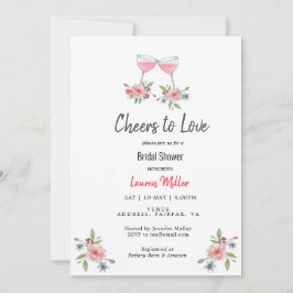 Elegant Rosa Cheers till kärlek Möhippa Meddelande