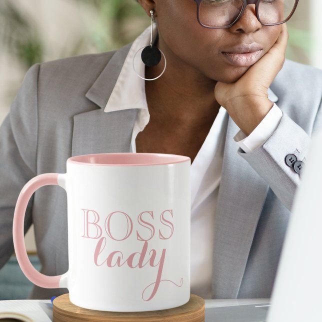 Elegant Rosa Chef Dam Corporate Gift Mugg (Elegant Pink Boss Lady Corporate Gift Mug)