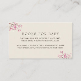 Elegant Rosa Cherry Blommar Bokar för Baby Tilläggskort