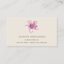 Elegant Rosa Cherry Blommar Gift Register Tilläggskort