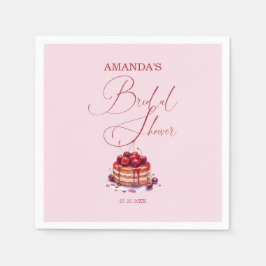 Elegant Rosa Cherry på översta Möhippan Pappersservett