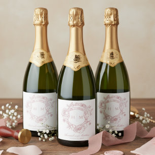 Elegant Rosa Chinoiserie Fågel Kam Wedding