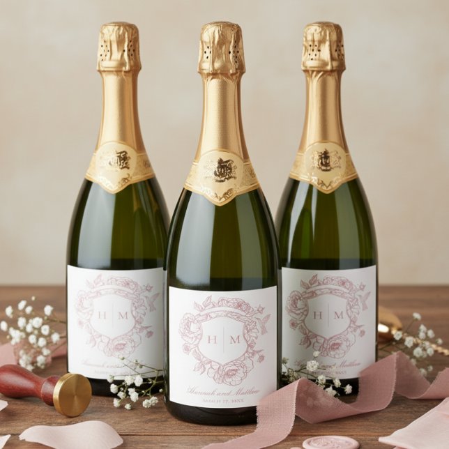 Elegant Rosa Chinoiserie Fågel Kam Wedding (Skapare uppladdad)