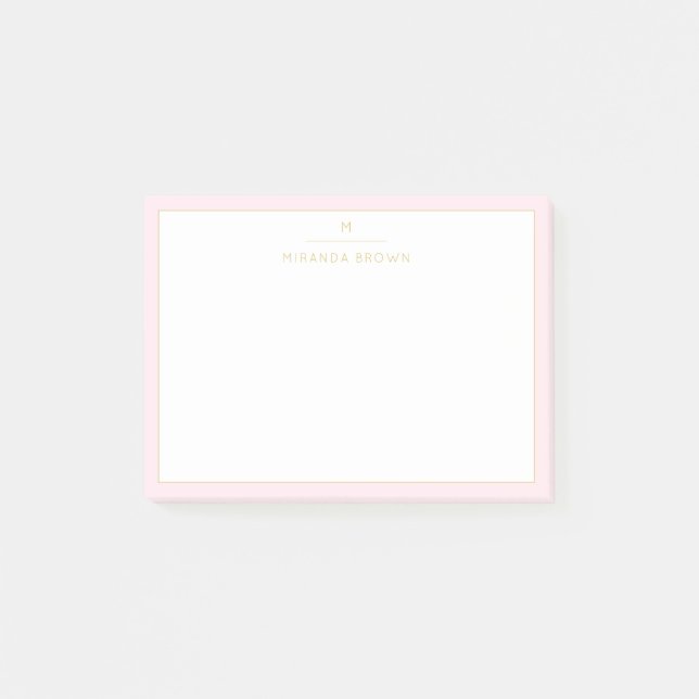 Elegant  Rosa Classy Chic Post-it® Notes Post-it Block (Framsida)
