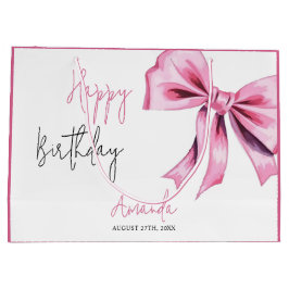 Elegant Rosa Coquette Bow Sweet 16 Birthday