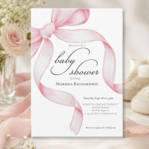 Elegant Rosa Coquette-slöja Baby Shower