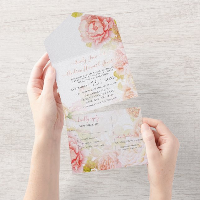 Elegant Rosa Coral Secret Ro Garden Wedding (Avrivbar del)