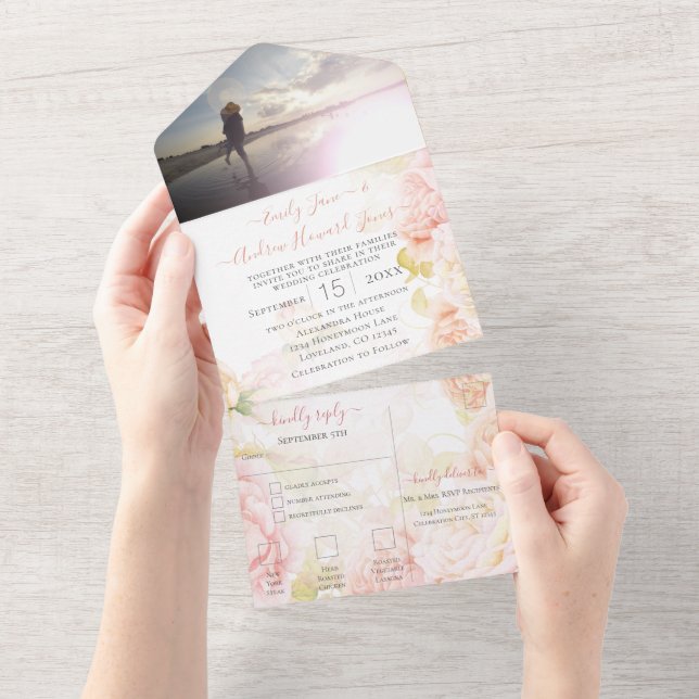 Elegant Rosa Coral Secret Ro Garden Wedding (Avrivbar del)