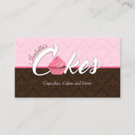 Elegant Rosa Cupcoa och Cake Dessert Bakery Visitkort