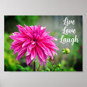 Elegant Rosa Dahlia Garden Flower Motivational Poster