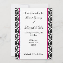 Elegant rosa Damask Corporate Party-inbjudan Inbjudningar