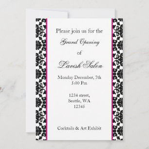 Elegant rosa Damask Corporate Party-inbjudan Inbjudningar
