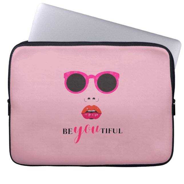 Elegant rosa design med grace laptop fodral (Framsidan)