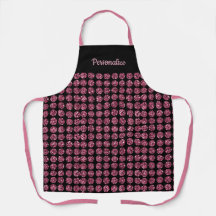 Elegant Rosa Diamond Gem Girly Mönster Apron