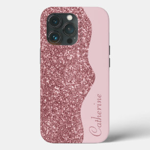 Elegant Rosa Drip Glitter Anpassningsbar Anpassa N
