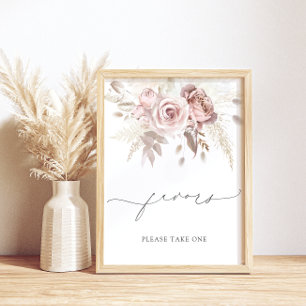 Elegant Rosa Dusty Ro Favoriter Ta ett läkemedel Poster