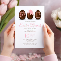 Elegant Rosa Egg Påsk Brunch