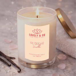 Elegant Rosa & Elfenbensfärgad Ljus Produktetikett Mat Etikett