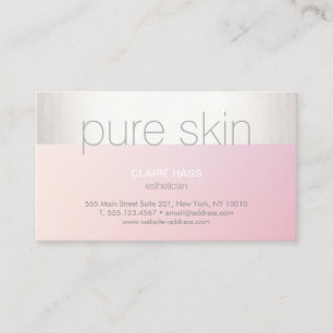 Elegant Rosa Esthetician Spa Visitkort