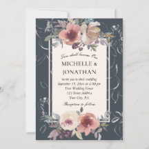 Elegant Rosa Fall Blommigt Christian Bröllop