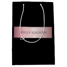 Elegant Rosa Fals Rosa Guld | Namn & Initialer