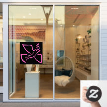 Elegant rosa färgglad fågel Välkomstskylt bild