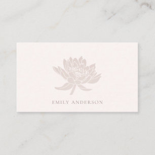 ELEGANT ROSA FAUX RO GULD LOTUS BLOMMIGT VISITKORT