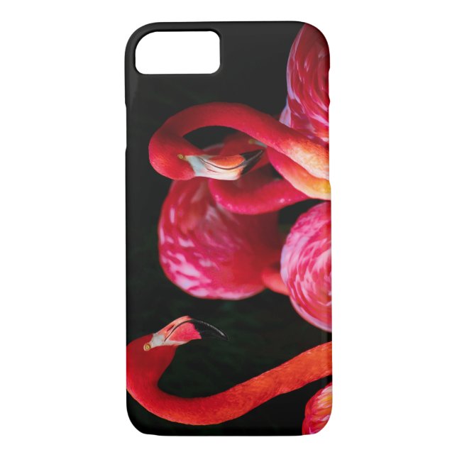 Elegant rosa flamingo Case-Mate iPhone skal (Baksida)