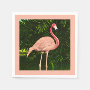 Elegant Rosa Flamingo Pappersservett