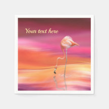 Elegant Rosa Flamingo Surreal Pastels Personalize