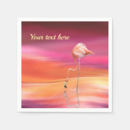 Elegant Rosa Flamingo Surreal Pastels Personalize Pappersservett