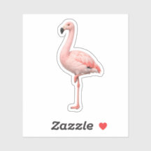 Elegant rosa flamingo vinyldekal