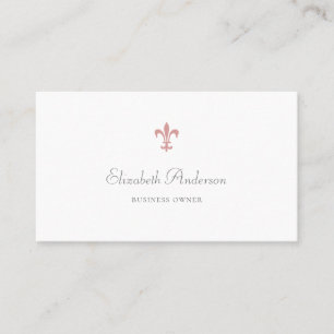 Elegant Rosa Fleur de Lis Logotyp Professionell Sc Visitkort