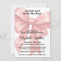 Elegant Rosa Flicka Baby Shower