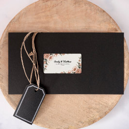 Elegant Rosa Flower Designer-Returetiketter Adressetikett