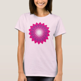 Elegant Rosa Flower Mandala T Shirt
