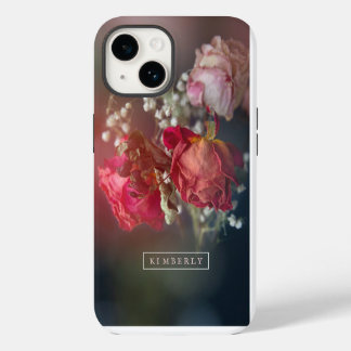 Elegant Rosa Flowers Anpassningsbar iphone case