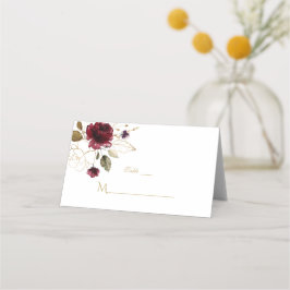 Elegant Rosa  Flowers Guld Ram Bordsnummer Placeringskort