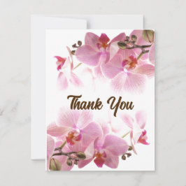 Elegant Rosa Flowers - platta Tack Sympathy Card Kort