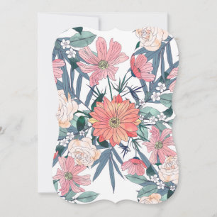 Elegant Rosa Flowers Watercolor Blommigt
