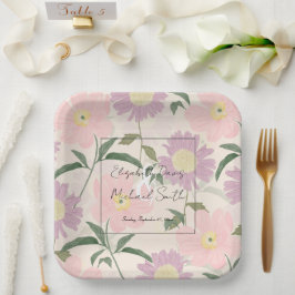 Elegant Rosa Flowers Watercolor Boho Blommigt
