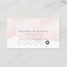 Elegant Rosa - förmånskort för vattenfärgsfärg Visitkort