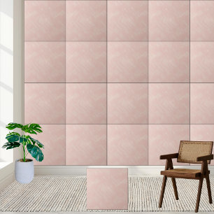 Elegant Rosa Geometric Textured Ceramic Kakelplatta