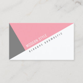 elegant rosa geometrisk modern stil visitkort