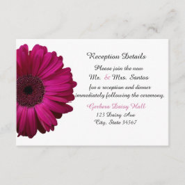Elegant Rosa Gerbera Tusenskönas Bröllopsmottagnin Inbjudningar