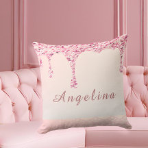 Elegant Rosa Glam Glitter Drip