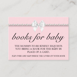 Elegant Rosa Glam Tiffany Baby Shower Bok Request Tilläggskort