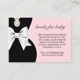 Elegant Rosa Glam Tiffany Bokar for Baby Shower Tilläggskort